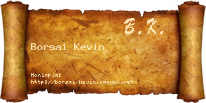 Borsai Kevin névjegykártya